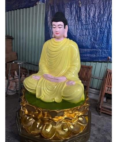 Tượng Phật A Di Đà ngồi đài sen