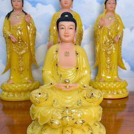 Tượng Phật A Di Đà ngồi đài sen