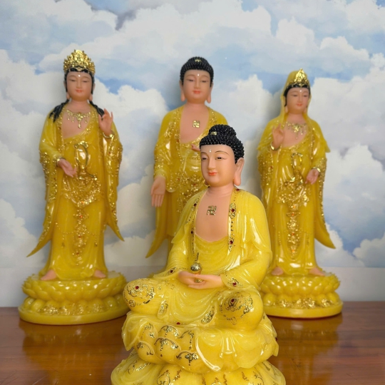 Tượng Phật A Di Đà ngồi đài sen