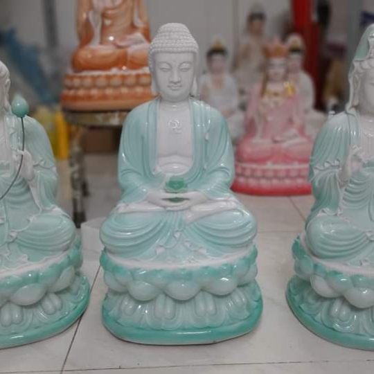 Tượng Tây Phương Tam Thánh dáng ngồi